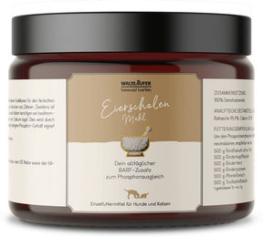 Produktbild von Waldläufer Eierschalenmehl Hypoallergenes Mineralfutter Pulver für Hunde und Katzen für alle Altersstufen 1000g