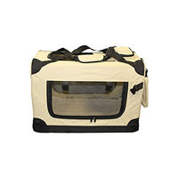 Produktbild von walexo Faltbare Hundebox und Katzentransportbox aus Oxford-Gewebe Beige Größe S