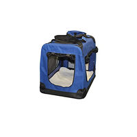Produktbild von walexo Faltbare Hundebox und Katzentransportbox aus Oxford-Gewebe Blau Größe S