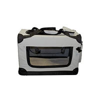 Produktbild von walexo Faltbare Transportbox für Hunde und Katzen aus Oxford-Gewebe Grau Größe S