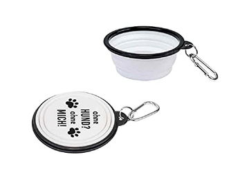 Walkies Faltbarer Reisenapf aus Silikon für Hunde in Weiß - 1 Stk. – Bild 1 von 2