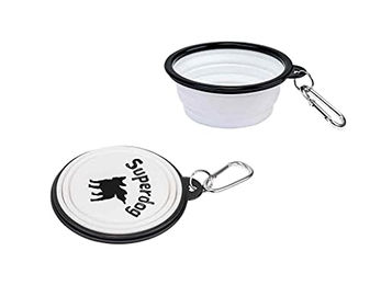 Produktbild von Walkies Superdog Faltbarer Reisenapf aus Silikon Weiß - 1 Stk.