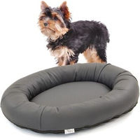 Produktbild von Wallace & Jones Bolton orthopädisches Hundebett aus Kunstleder Grau Größe S für kleine Hunde