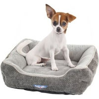 Produktbild von Wallace & Jones Hundebett Dunrobin Plüsch Grau Größe S 51 x 46 x 15 cm