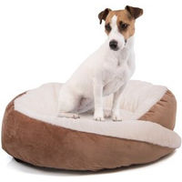 Produktbild von Wallace & Jones Hundebett Grace rund aus Velours in Braun-Beige Größe M