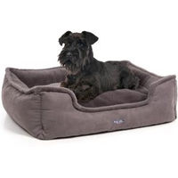 Produktbild von Wallace & Jones Hundebett Harmony M Grau Nachhaltiges Hundekorb Set für mittelgroße Hunde inkl. Kissen