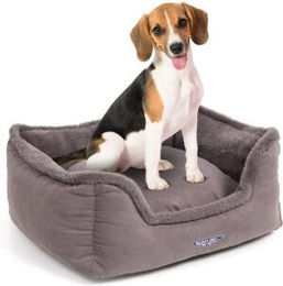 Wallace & Jones Hundebett Harmony S Grau Nachhaltiges Hundekörbchen für kleine Hunde 50 x 40 x 15 cm – Bild 1 von 12
