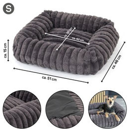 Wallace & Jones Hundebett Mary Grau Cord S – Bild 1 von 10