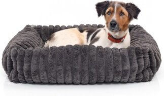 Wallace & Jones Hundebett Mary in Anthrazit Grau aus Cord Grösse M – Bild 1 von 7