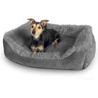 Produktbild von Wallace & Jones Hundebett Mayfair Plüsch Grau Größe M für mittelgroße Hunde