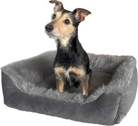 Wallace & Jones Hundebett Mayfair Plüsch Grau Größe S – Bild 1 von 6