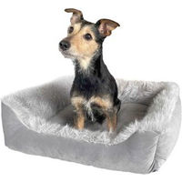 Produktbild von Wallace & Jones Hundebett Mayfair Plüsch Silber Grau Größe S