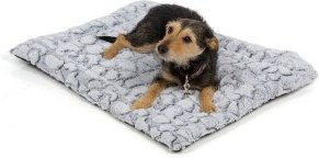 Wallace & Jones Hundedecke gepolstert Plüsch Snow Grau Größe M – Bild 1 von 2