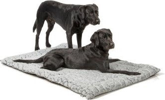 Wallace & Jones Hundedecke gepolsterte Plüsch Wendedecke Snow XXL Grau – Bild 1 von 2