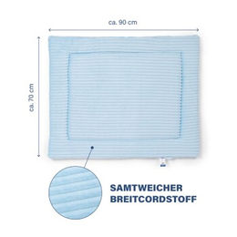 Wallace & Jones Hundematte Cardi Liegematte aus Cord Hellblau Größe L – Bild 1 von 2