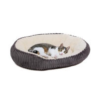 Produktbild von Wallace & Jones Katzenbett Cameron aus Cord in Grau-Beige Größe M für erwachsene Katzen