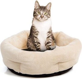Wallace & Jones Katzenbett Cloey beige Stoff Größe S – Bild 1 von 6
