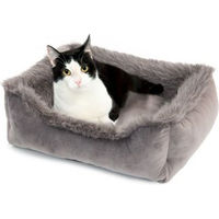 Produktbild von Wallace & Jones Katzenbett Mayfair aus Plüsch in Grau Größe S