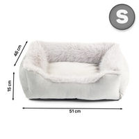 Produktbild von Wallace & Jones Katzenbett Mayfair Plüsch Silber Grau 51 x 46 x 15 cm
