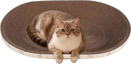 WAN Katzenkratzer aus Karton im Rund-Design mit Krabben-Motiv und Spielfunktion 53x37cm – Bild 1 von 1