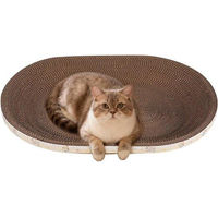 Produktbild von WAN Katzenkratzer aus Karton im Rund-Design mit Krabben-Motiv und Spielfunktion 53x37cm