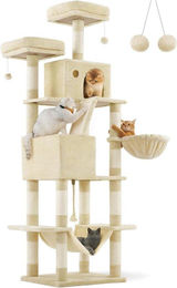 WAN Katzenkratzstange XXL Kletterturm für Katzen in Beige 206 cm hoch – Bild 1 von 1