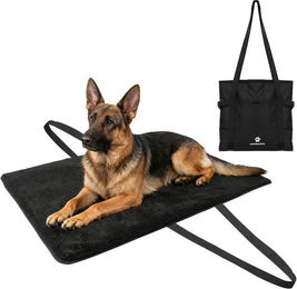 Wanderpfote Hundedecke aus Fleece zum Umhängen wasserabweisend Schwarz – Bild 1 von 3