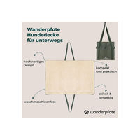 Produktbild von Wanderpfote Hundedecke zum Umhängen aus Fleece Wasserabweisend Grün L