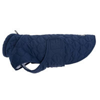Produktbild von Wanderpfote Hundemantel Wasserdichte Steppjacke aus Baumwolle für kleine und mittelgroße Hunde Blau Größe L