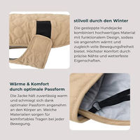 Produktbild von Wanderpfote Hundemantel wasserdichte Steppjacke für kleine und mittelgroße Hunde Beige Größe M
