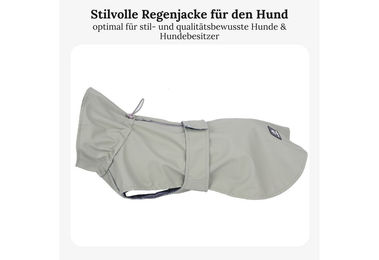 Wanderpfote Hunderegenmantel wasserdichte Hundejacke Grau für erwachsene Hunde – Bild 1 von 2