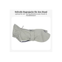Produktbild von Wanderpfote Hunderegenmantel wasserdichte Hundejacke Grau für erwachsene Hunde
