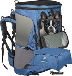 Wanderpfote Tiertransporttasche Trekking-Hunderucksack für kleine Rassen Blau Wasserabweisend – Bild 1 von 2