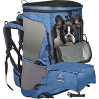 Produktbild von Wanderpfote Tiertransporttasche Trekking-Hunderucksack für kleine Rassen Blau Wasserabweisend