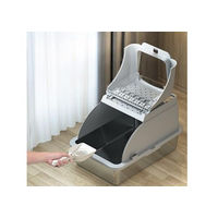 Produktbild von Warenhammer Katzentoilette XXL Haubentoilette aus Edelstahl mit Deckel und großer Frontöffnung in Silber/Grau