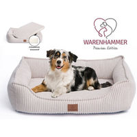 Produktbild von Warenhammer Orthopädisches Hundebett aus Cord in Beige Größe M mit wasserdichtem Innenbezug
