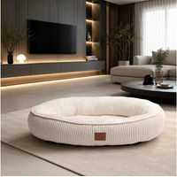 Produktbild von Warenhammer Orthopädisches Hundebett mit herausnehmbarer Matratze und 22 cm hoher Umrandung in Beige