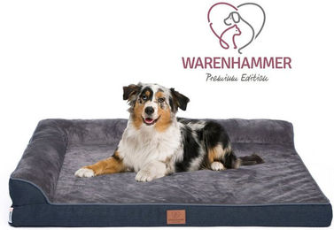 Warenhammer Orthopädisches Hundebett mit Memory Foam in Grau für erwachsene Hunde – Bild 1 von 3