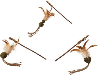 Produktbild von Warmako Spot Silver Vine Teaser Wand Spielzeug für Katzen aus Naturmaterial in Silber und Braun