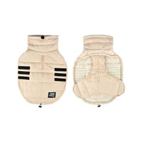 Produktbild von Warmer Hunde Wintermantel mit Zugband und Klettverschluss in Beige Größe L