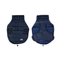 Produktbild von Warmer Hunde Wintermantel mit Zugband und Klettverschluss in Blau, Größe M