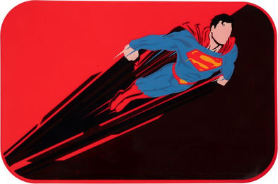 Produktbild von Warner Bros DC Superman Napfunterlage aus Silikon in Rot und Bunt 45 x 30 x 0,2 cm