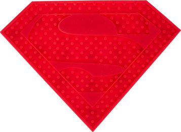 Produktbild von Warner Bros DC Superman Schleckmatte aus Silikon Rot Intelligenzspielzeug 18 x 13 x 1 cm