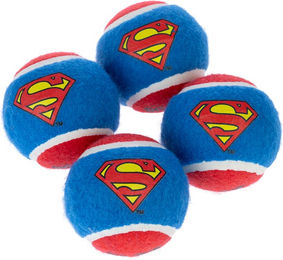 Produktbild von Warner Bros DC Superman Tennisball-Set für Hunde aus Gummi 4 Stück bunt