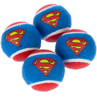 Produktbild von Warner Bros DC Superman Tennisball-Set für Hunde aus Gummi 4 Stück bunt