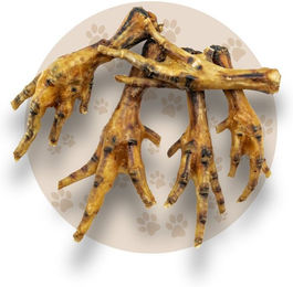 Warnick´s Tierfutterservice Hühnerfüße getrocknet Monoprotein Kausnack für Hunde Adult – Bild 1 von 3