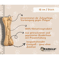 Produktbild von Warnick´s Tierfutterservice Kauknochen mit Pansen aus Rind für erwachsene Hunde 12cm ohne Farb- und Aromastoffe sowie Konservierungsstoffe