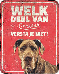 Produktbild von Warnschild Danish Dog D&D Home Groß