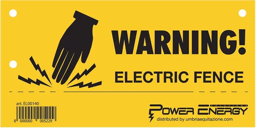Produktbild von Warnschild für elektrische Zäune Power Energy Gelb