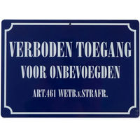Produktbild von Warnzeichen Tafel Red Horse aus Metall in Weiß und Blau